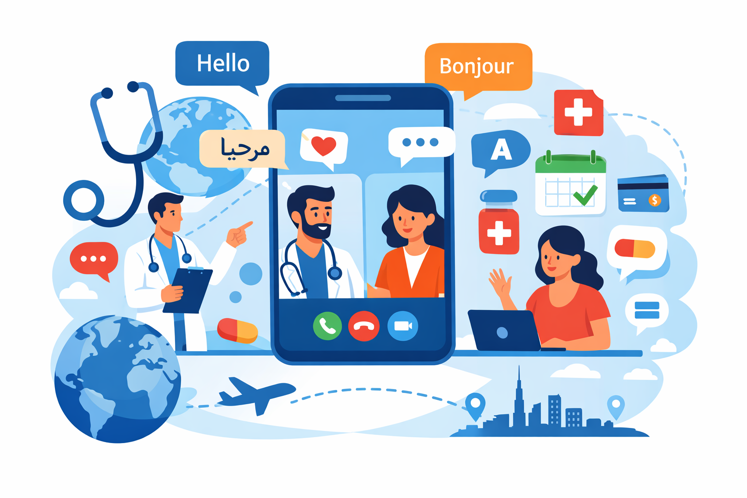 Telemedicine hero illustration